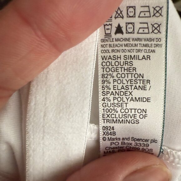 M&S White Bodysuit With Adjustable Straps & Lace Accents - Picture 8 of 8